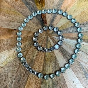 Stella & Dot Round Gem Costume Jewelry Necklace and Bracelet